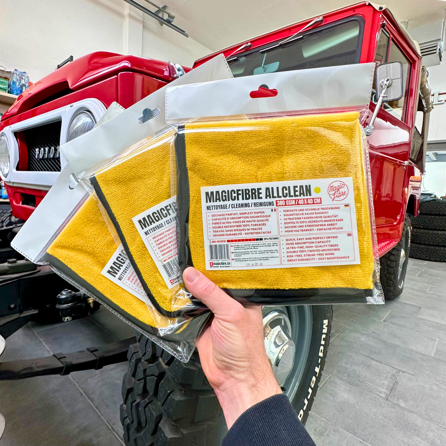 Magicfibre ALLCLEAN 380 Gelb - Reinigungs- und Pflegemikrofaser